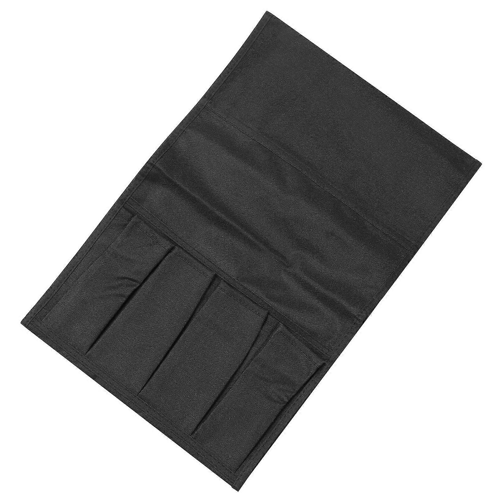 Sofa Side Storage Bag For Home Organizing Sundries With Rectangular Shape Black 1Set