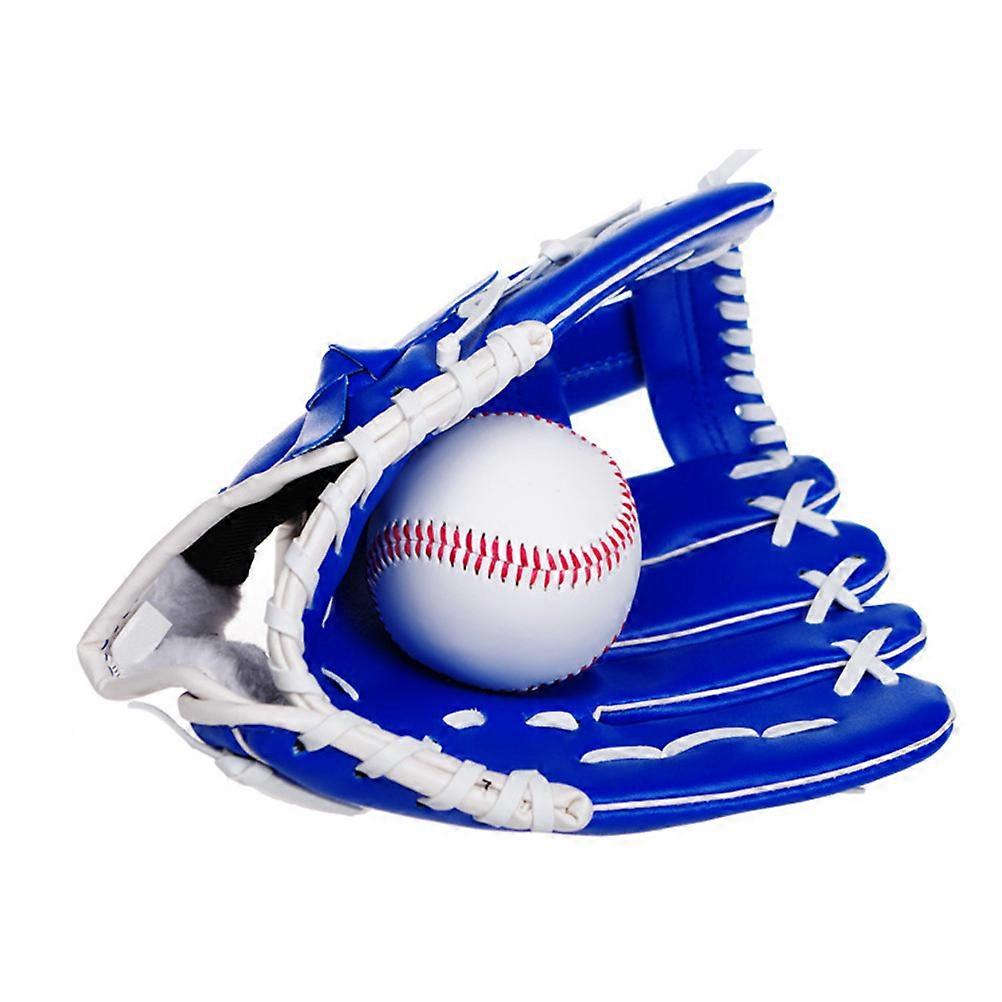 Thicken Infield Pitcher Baseball Gloves For Beginners Blue 10.5 Inch Flexible 1Pc