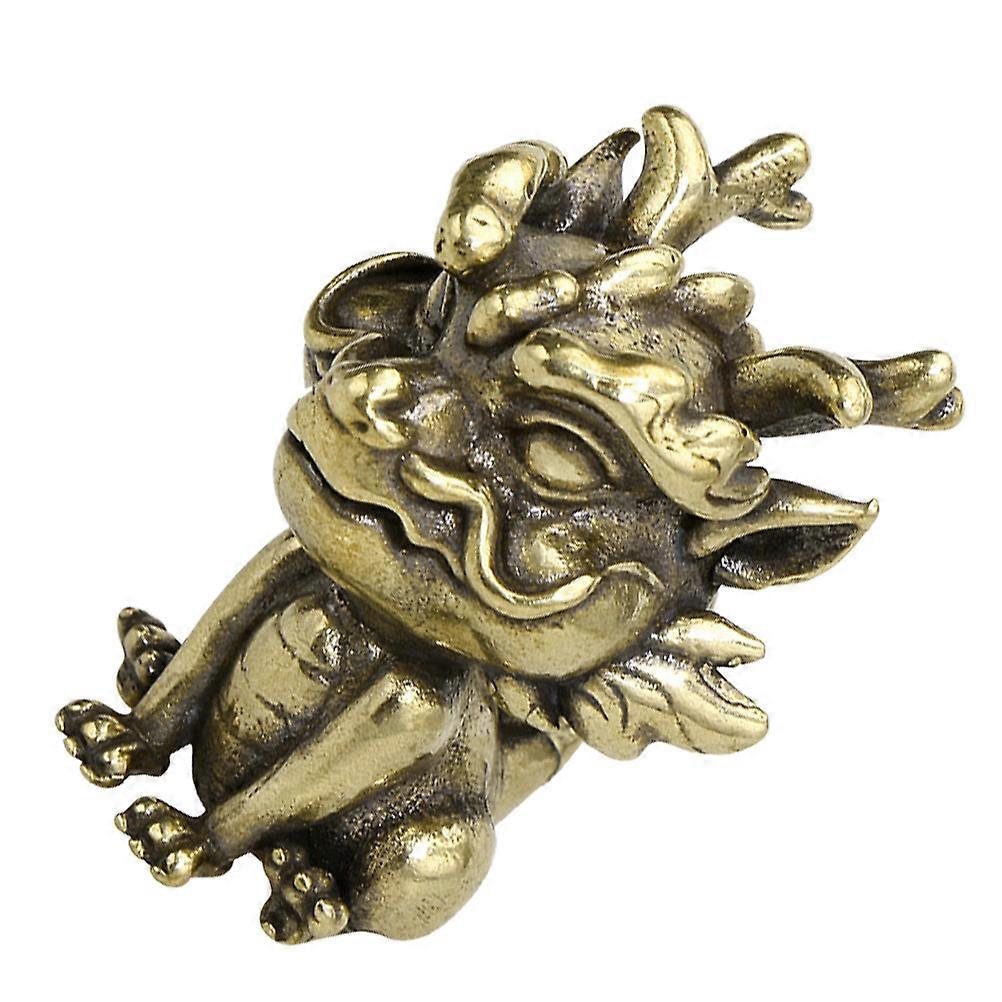 Golden Mascot Statue for Desktop Decor Made of Brass Small and Delicate 1pc