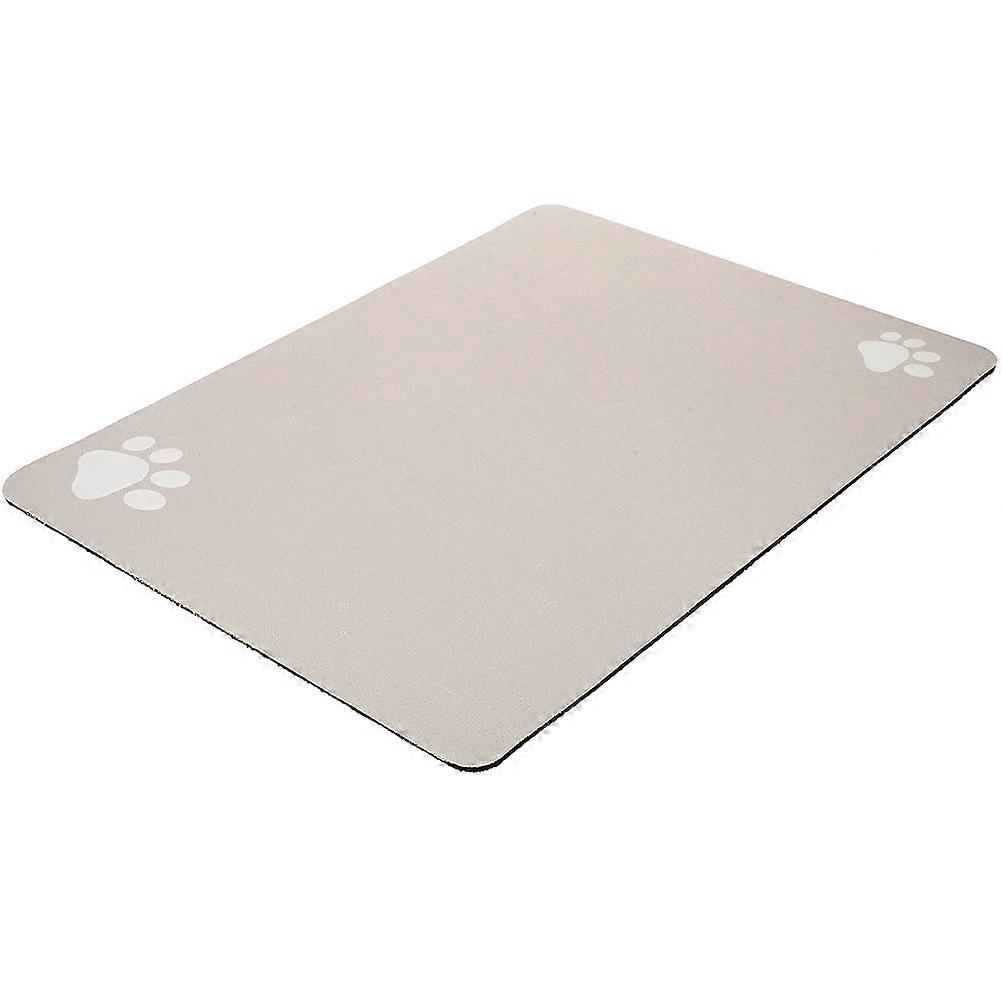 Diatomite Pet Feeding Mat for Dogs and Cats Coffee Dry and Absorbent Home Use 17.5 x 11.5 Inches