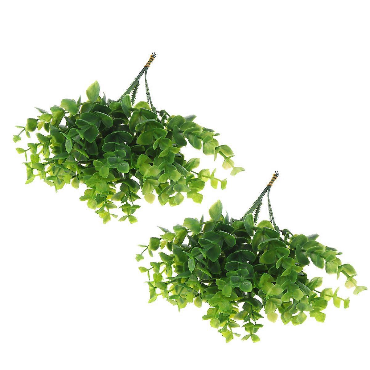 Artificial Flowers for Decor Use Lifelike Plastic Green Leaves 12 Pieces Size M