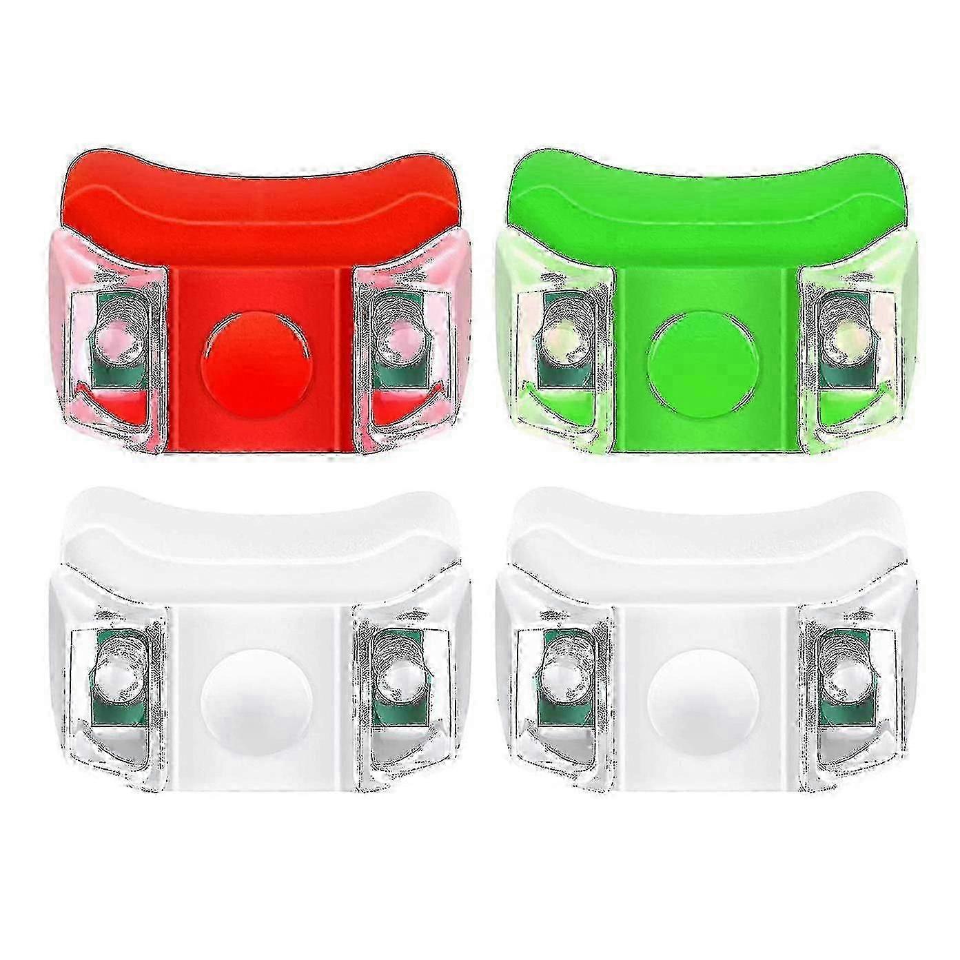 4 x LED-Navigationslichter für Boote, Yachten, Motorboote, Motorräder, Jagd, Nachtfahrt, Angeln (rot, grün)