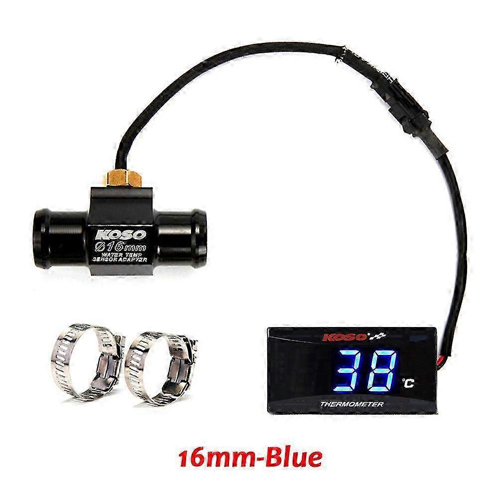 KOSO Mini Water Temperature Gauge & Thermometer Sensor for Motorcycles, Universal Fit for XMAX300, CB400, MT-07, MT-09, and Scooter Racing