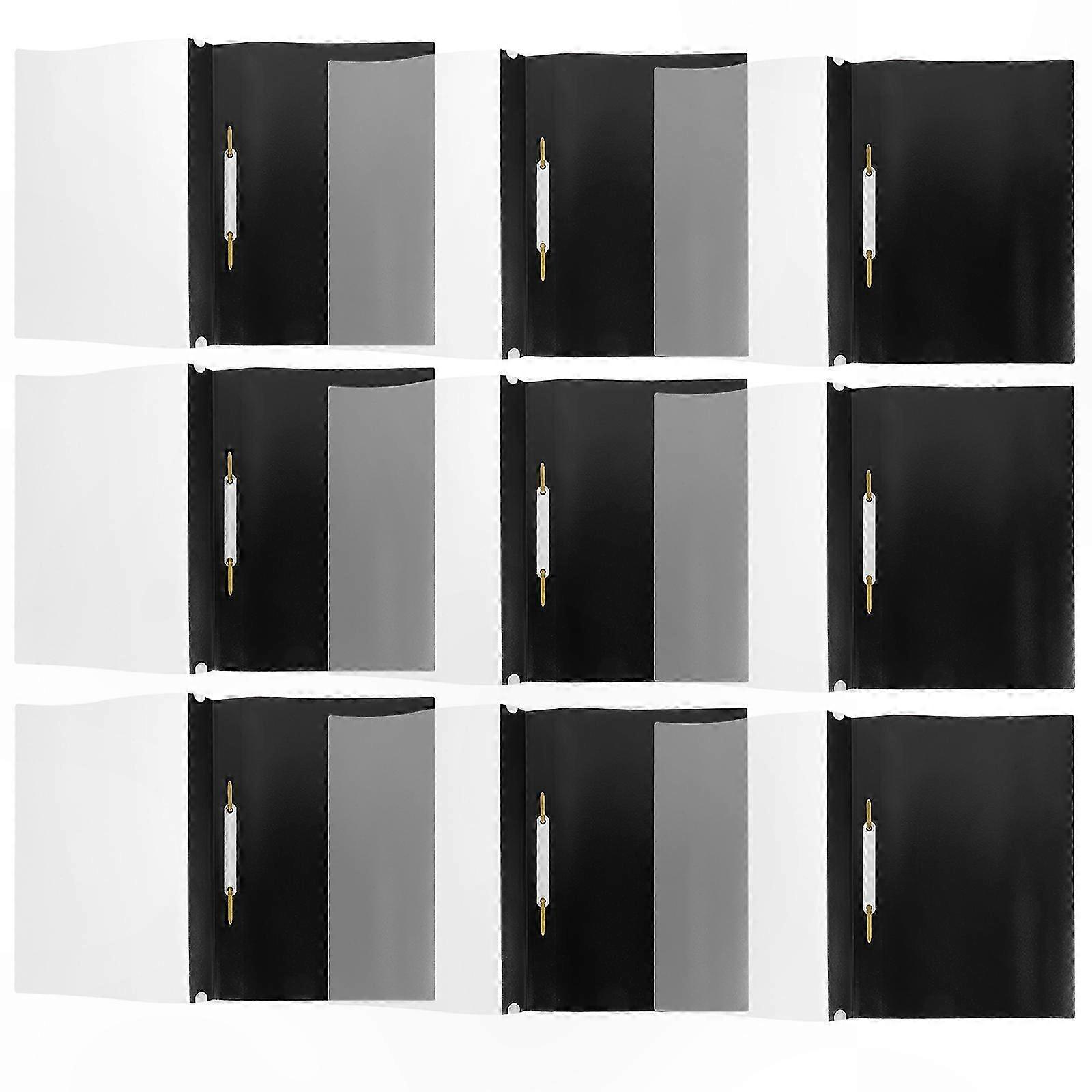 15-Pack Plastic File Folders for School, Document Organizer with Binder Fold Design