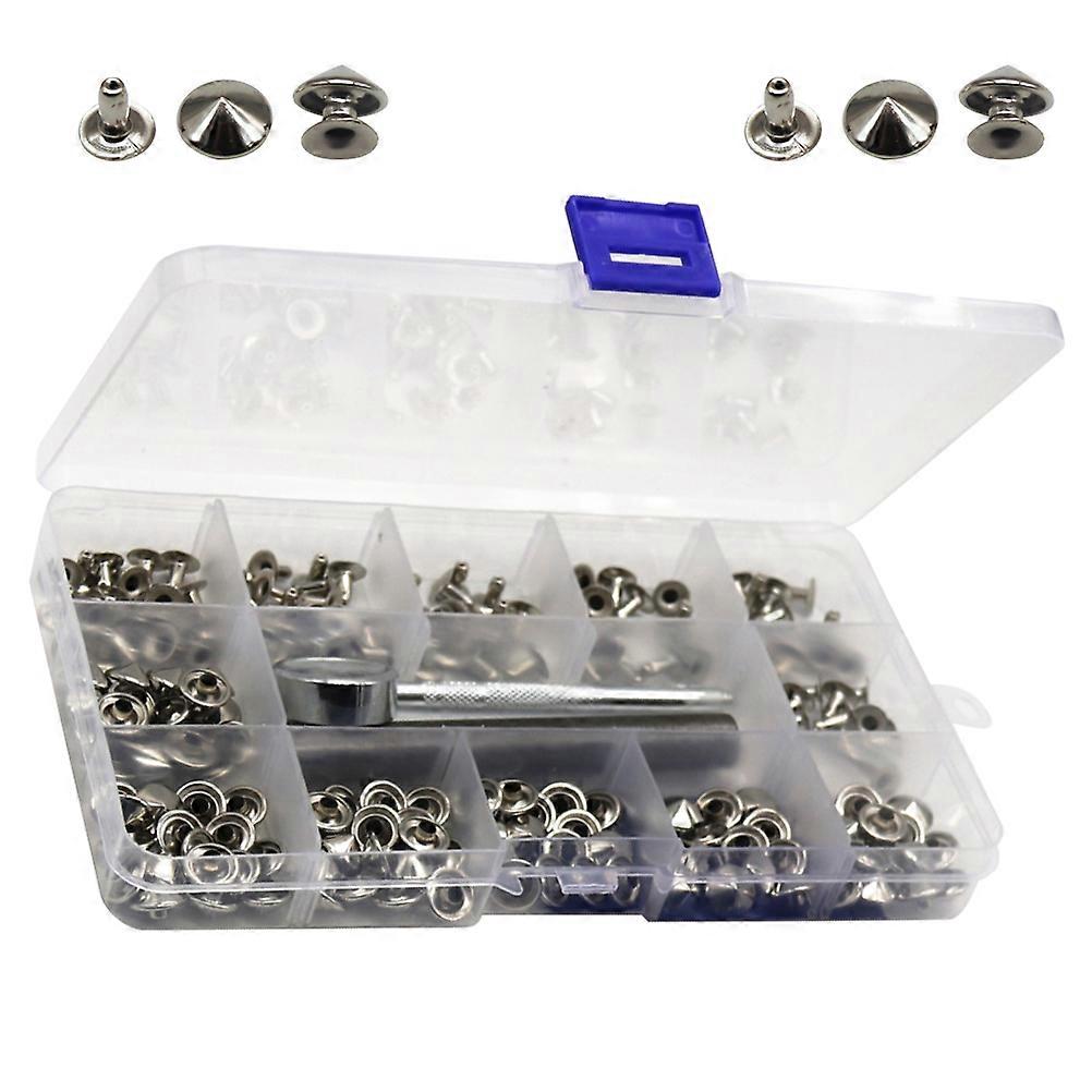 Punk Rivet Studs Set with Installation Tool for DIY Crafts – Decorate Jackets, Bags, Hats & More to Showcase Your Unique Style
