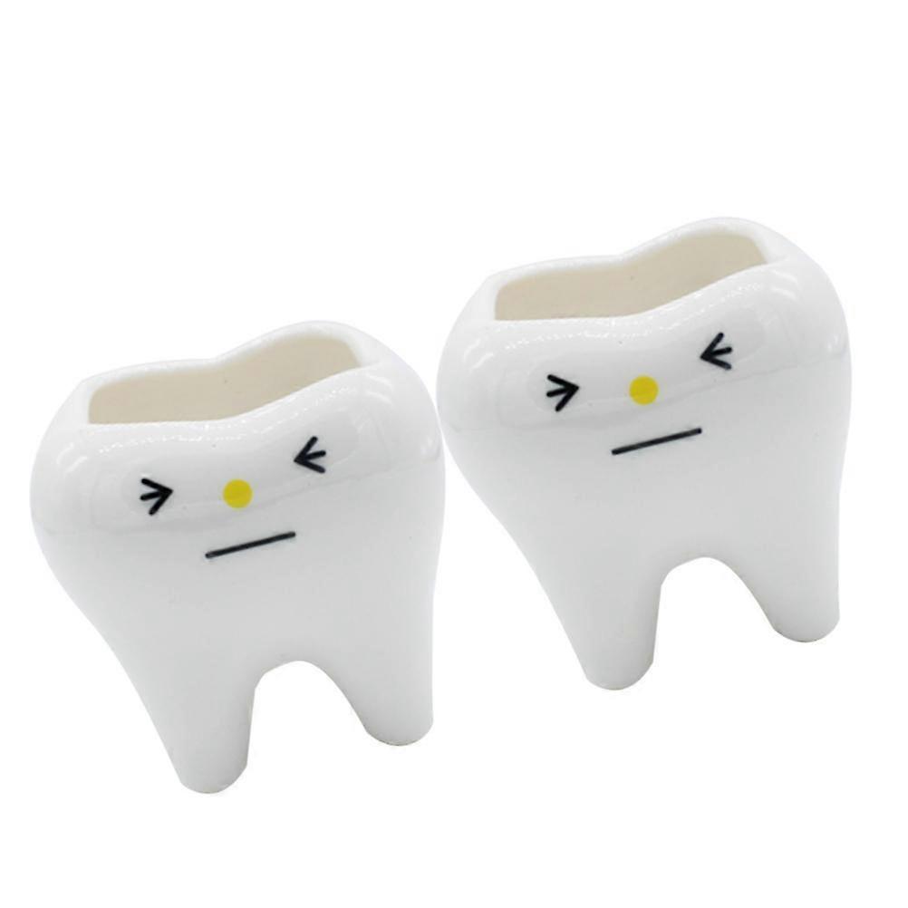 Tooth Pots, Creative Mini Ceramic Planters for Home Decoration, Durable Design