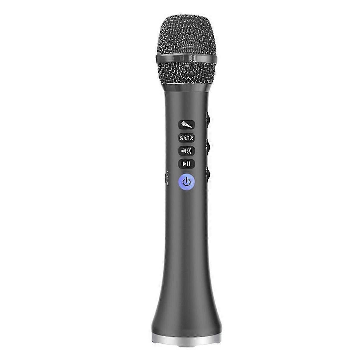Microphone Bluetooth 20W avec haut-parleur sans fil - L-698DSP Microphone noir portable pour karaoké et présentations