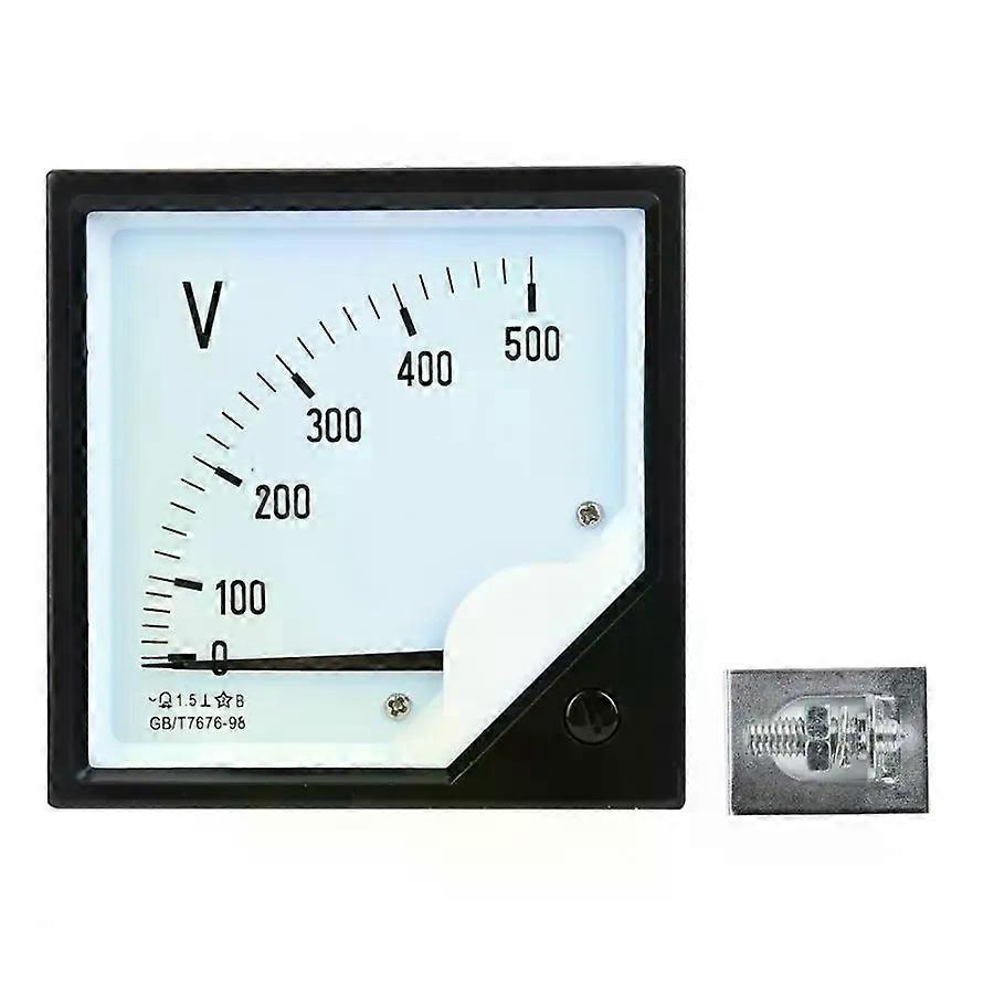 Square AC 0-500V Voltage Meter Analog Voltmeter For Electronic Control Devices Tools Voltage Meter High Accuracy