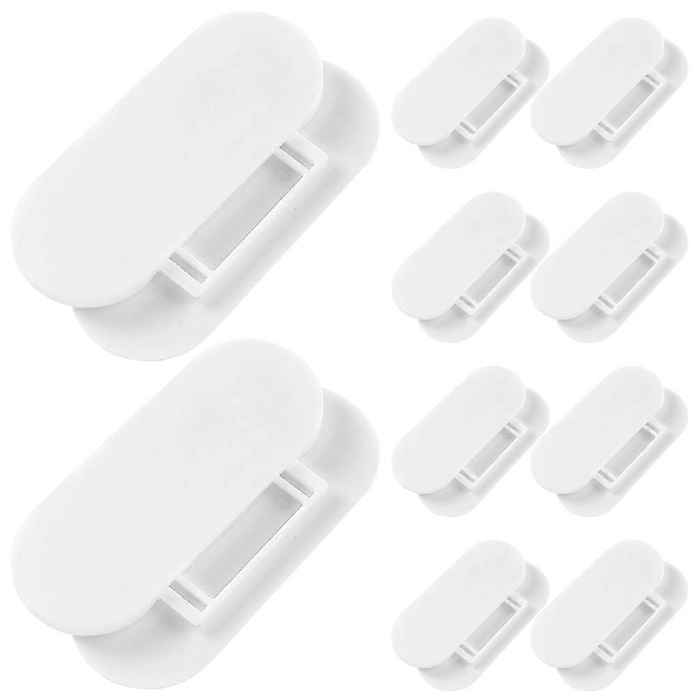 Self Adhesive Power Strip Holder 10Pcs Wall Mounting Solution For Home Office Organization Space Saving Convenient Design White