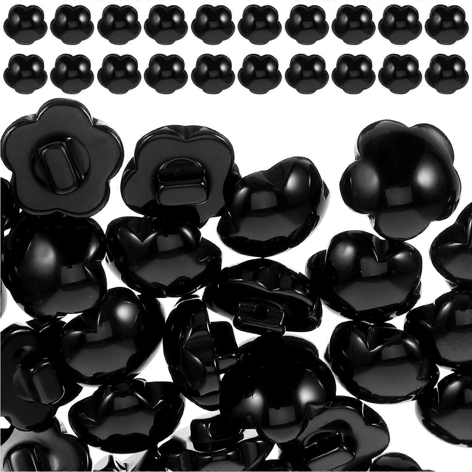 50pcs DIY Pearl Flower Buttons, Half Resin Sew On Buttons for Clothing Decor, Wedding Dresses, Coats & Crafting Projects