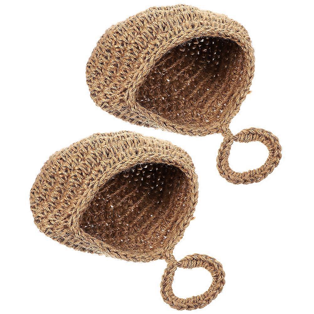 2pcs Onion Basket Kitchen Wall Mounted Fruit Hammock Hanging Fruit Storage Basket