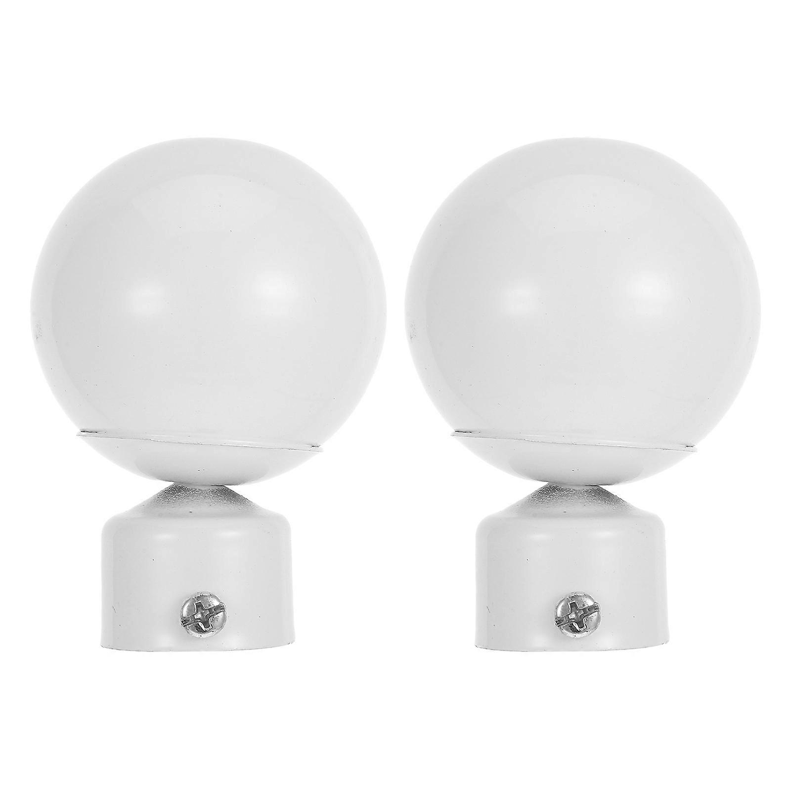 Versatile Curtain Decoration Accessories 2Pcs Iron Rod End Caps For Secure Curtains In Various Settings