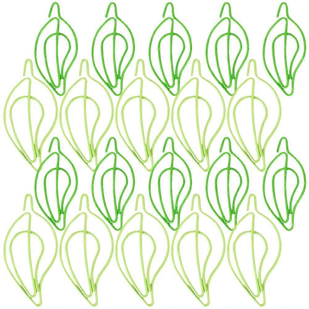 30pcs Trombones En Forme De Feuille De Trombones Fichier Document Trombones pour Bureau École