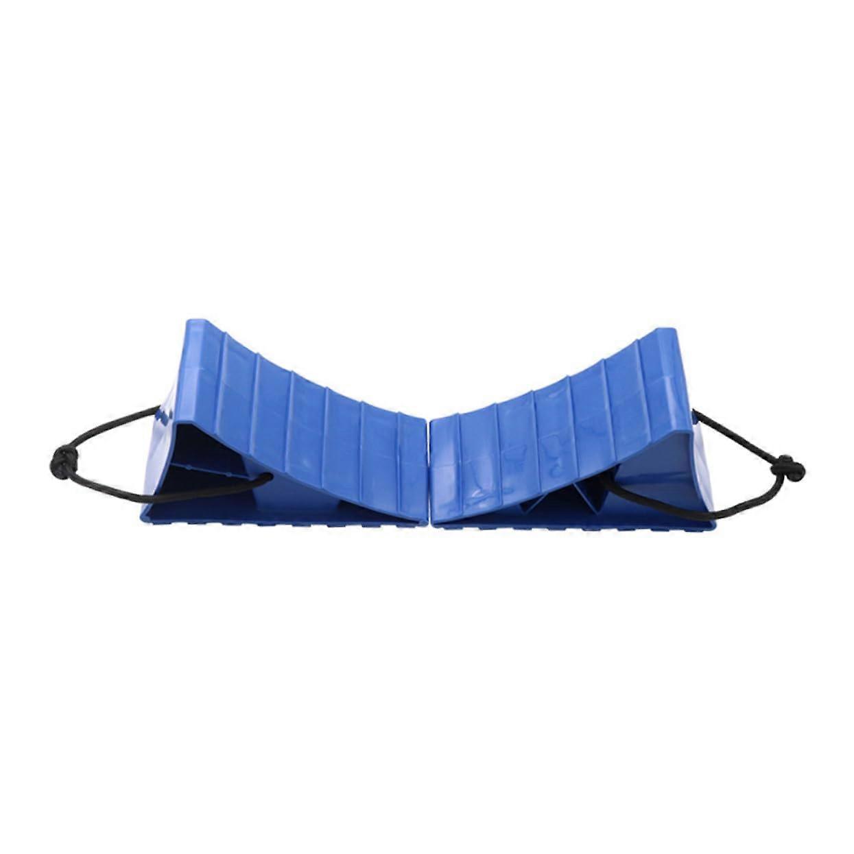 Set of 2 tyre stoppers, nonslip wheel chocks for secure hold of vehicles and trailers to prevent stabilising trailers