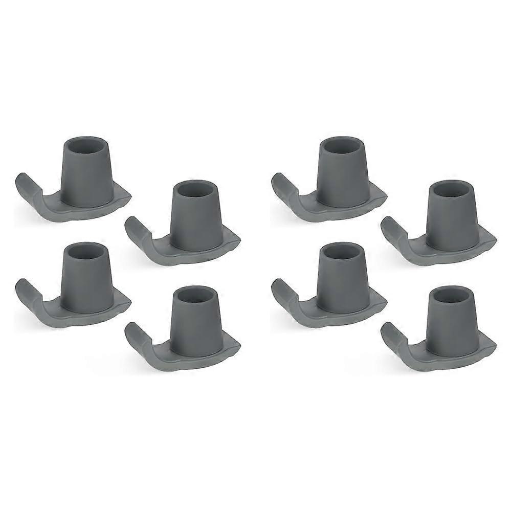 Walker Ski Glider Replacement Kit, 8-Piece, Non-Slip Plastic Walking Frame Parts, Compatible With Standard Walkers