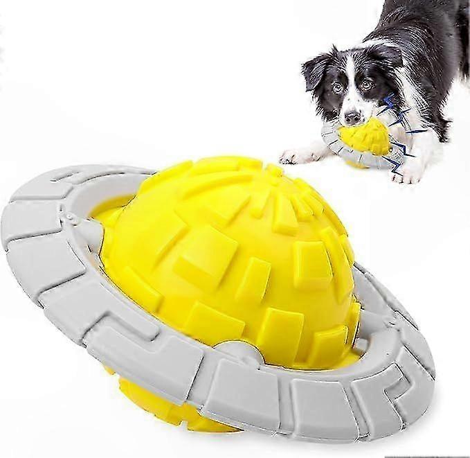 Durable Chew Toy for Dogs, Squeaky Sound Ball, Interactive Play for Small to Large Breeds, Yellow Color