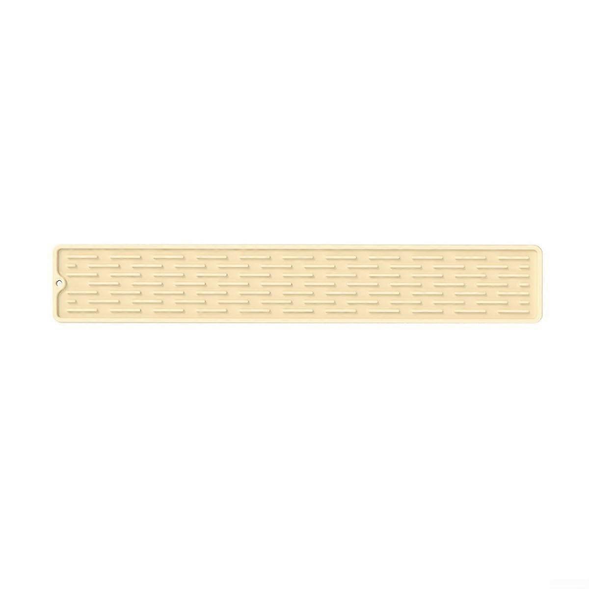 Silicone sink organizer, efficient drain tray for sponges and soap, for kitchen and bar (yellow)