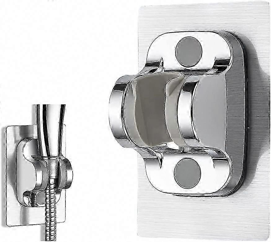 No Drill Wall Mount Handheld Shower Holder - Adjustable Universal Shower Head Bracket for Bathroom