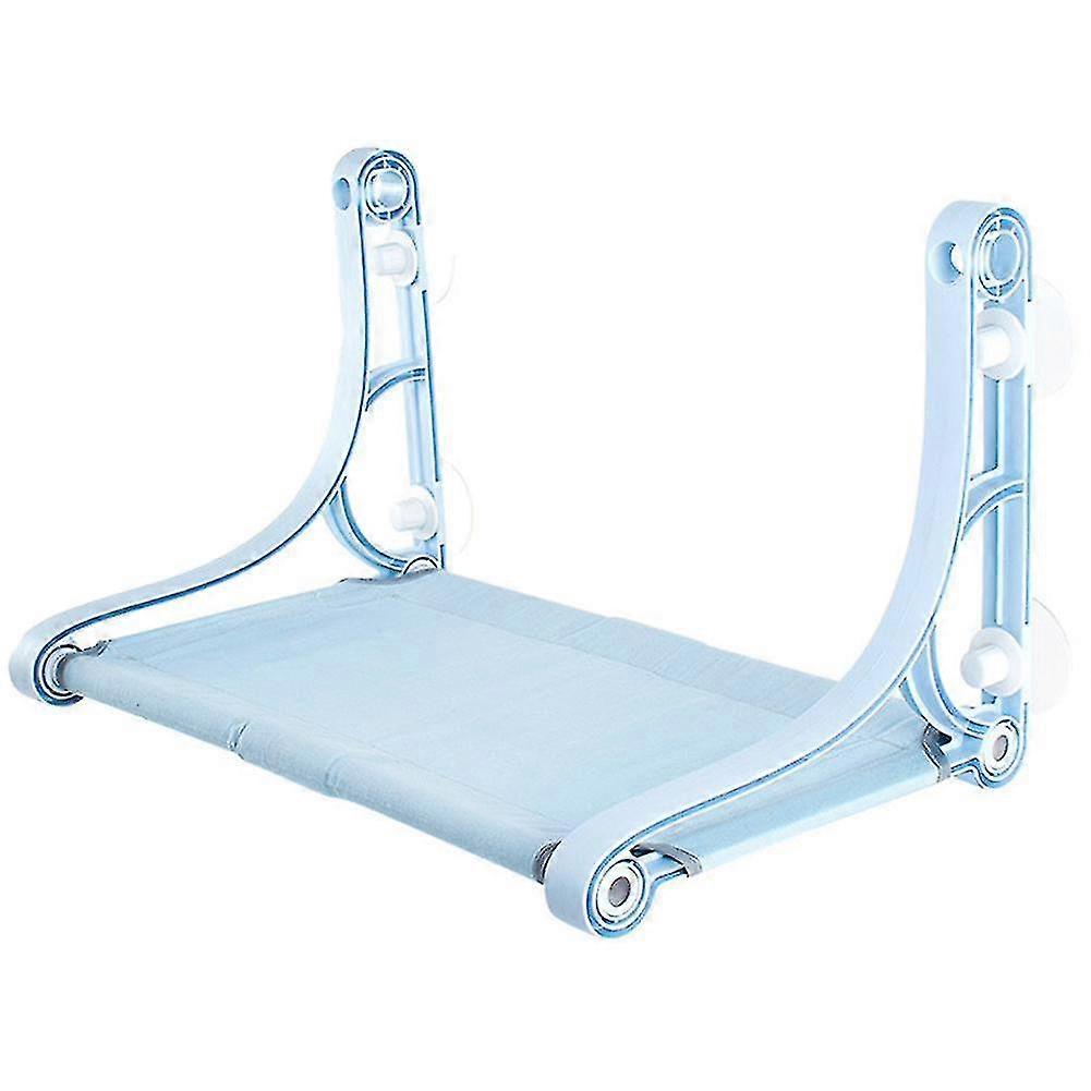 Cat Resting Shelf with Window Hammock, Suction Cup Mounted, Extra Space Saving Bed in Blue