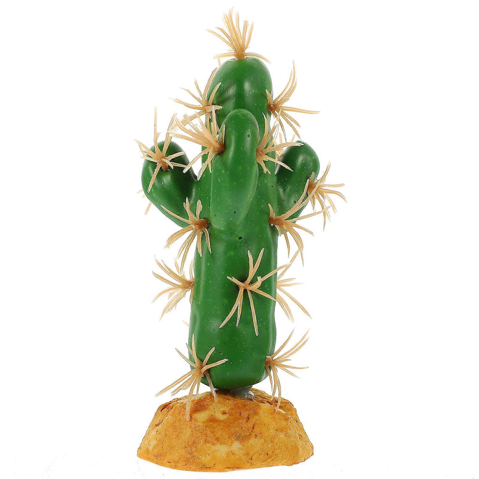 Resin Artificial Reptile Plants for Aquarium and Terrarium Decoration – Safe Plastic Ornament with Flat Bottom for Fish Tanks and Reptile Habitats