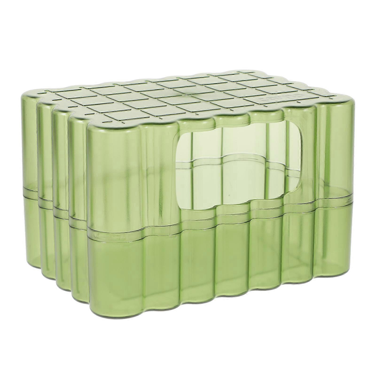 Transparent Hamster Bathtub with Smooth Edges and Anti Skid Bottom for Small Animals Made of Material Green Color