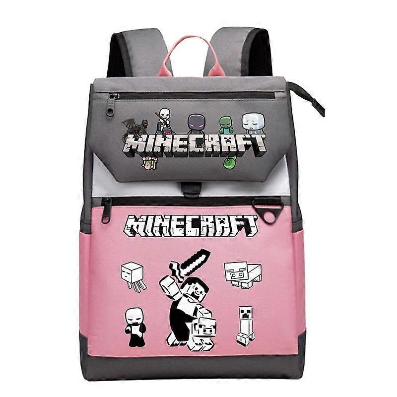 Minecraft student backpack, cartoon patterned backpack, children's backpack Style 10