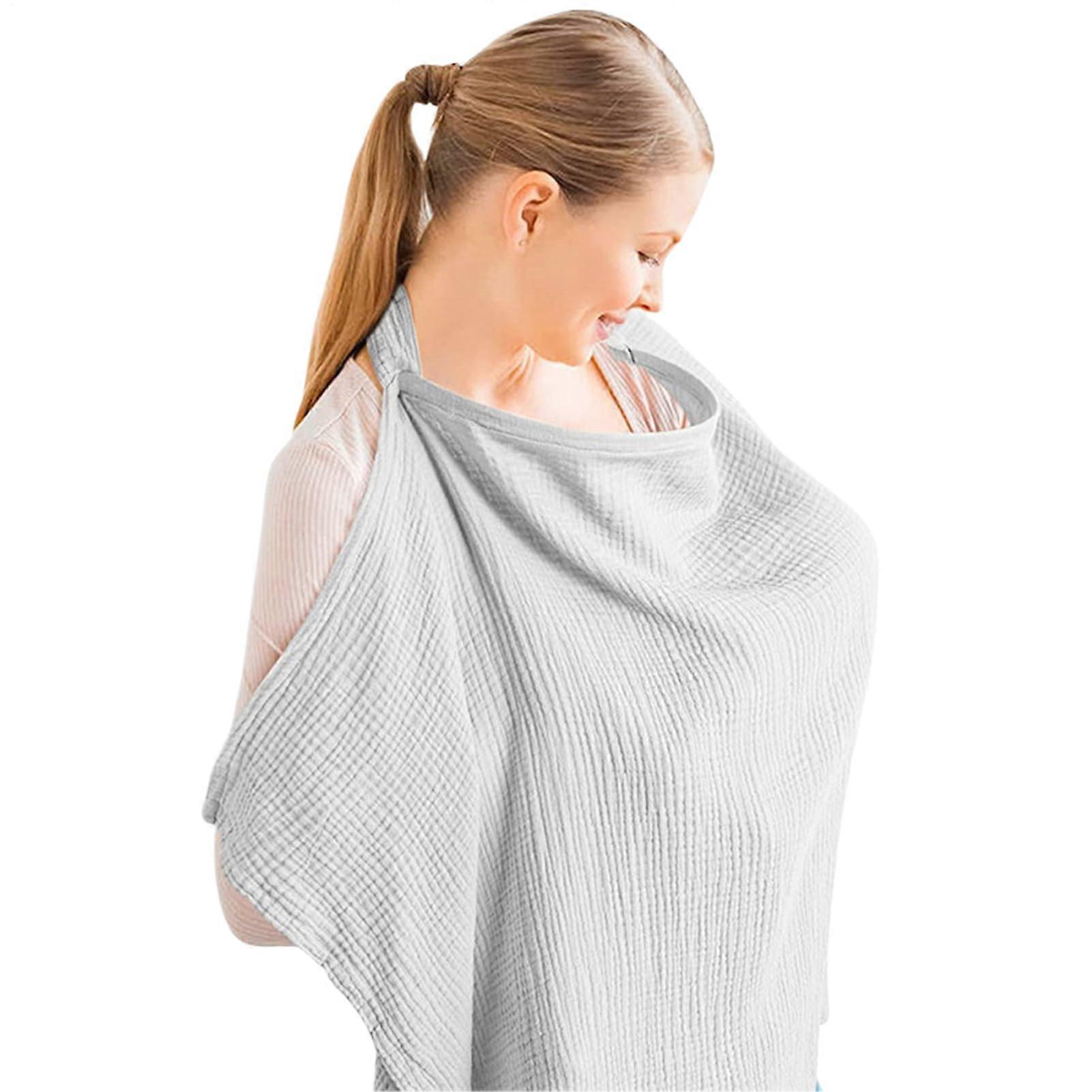 Breastfeeding Cover, Soft Fabric Nursing Cover With Circle Neck Apron, One Size Fits Most, Privacy For Feeding