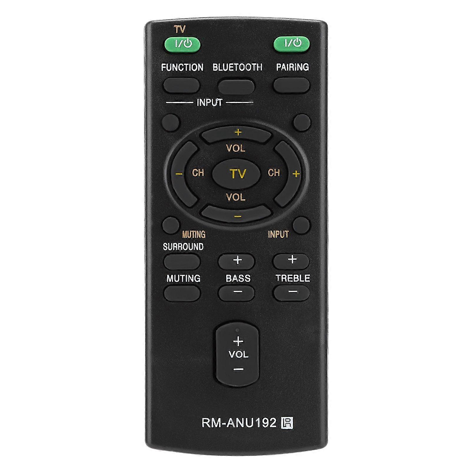 Replacement RM-ANU192 Remote Control For Sony Sound Bar SACT60BT HTCT60BT SSWCT60