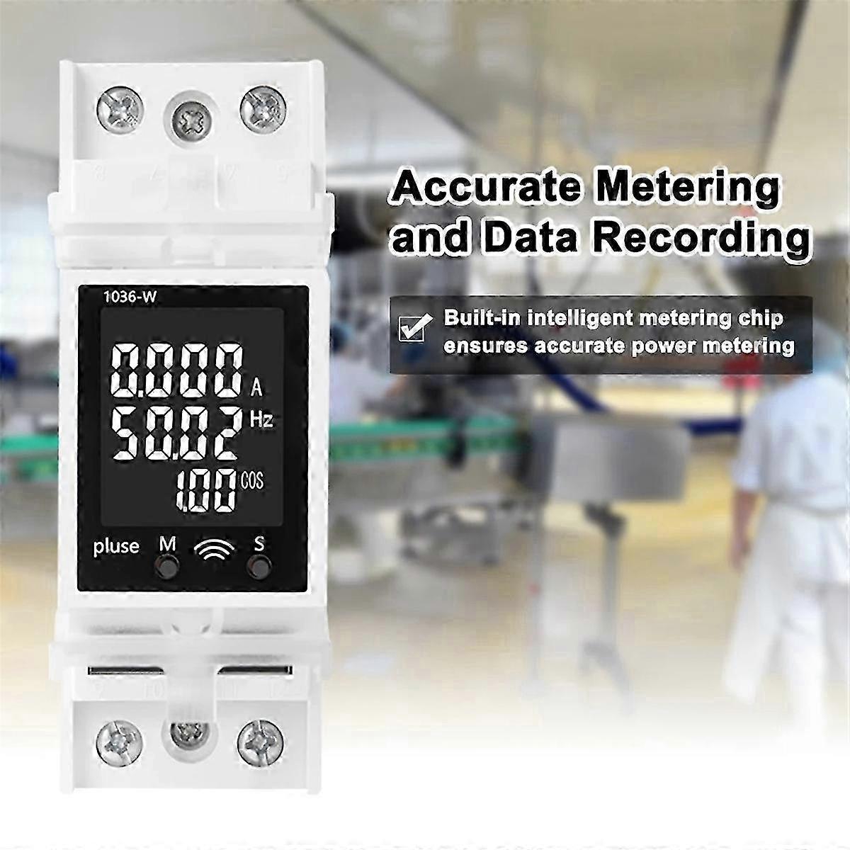 Tuya AC digital display current and voltage meter