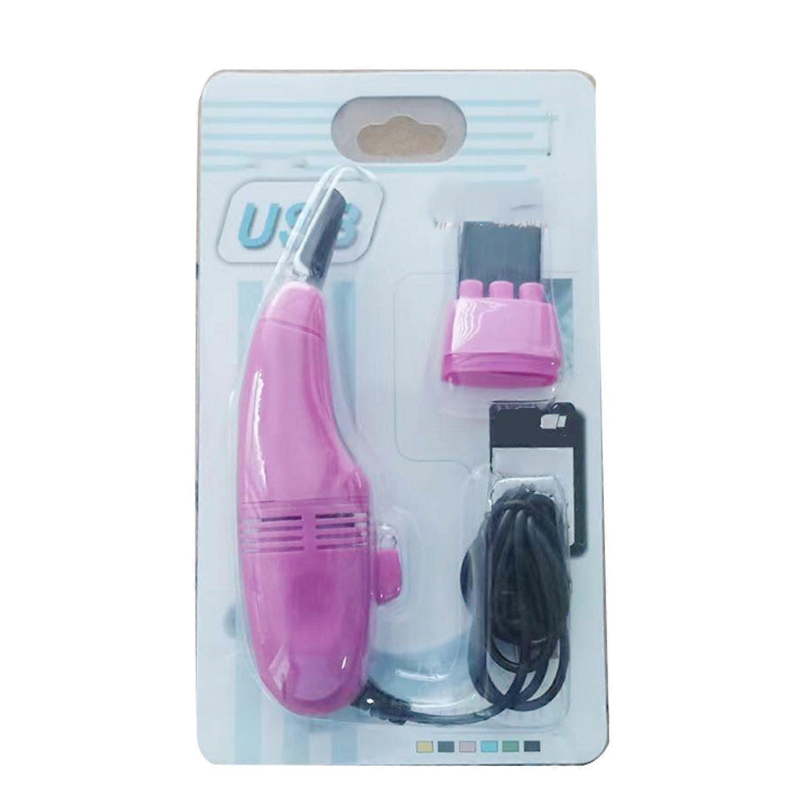 Keyboard Vacuum USB Powered Efficient Adsorption Lightweight Computer Vacuum Cleaner for Laptop Rose Red