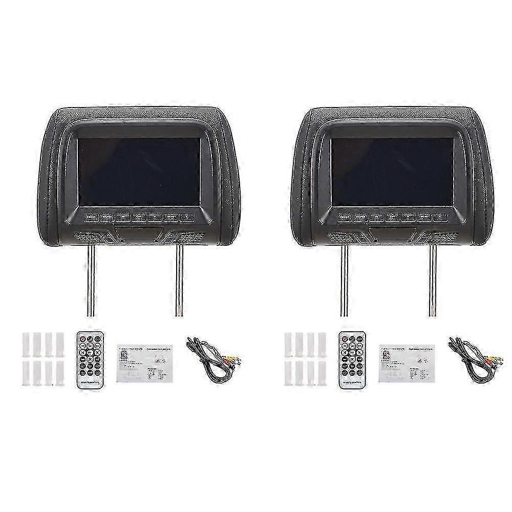 Dual car headrest monitors with 7 inch touch screen for video mirroring