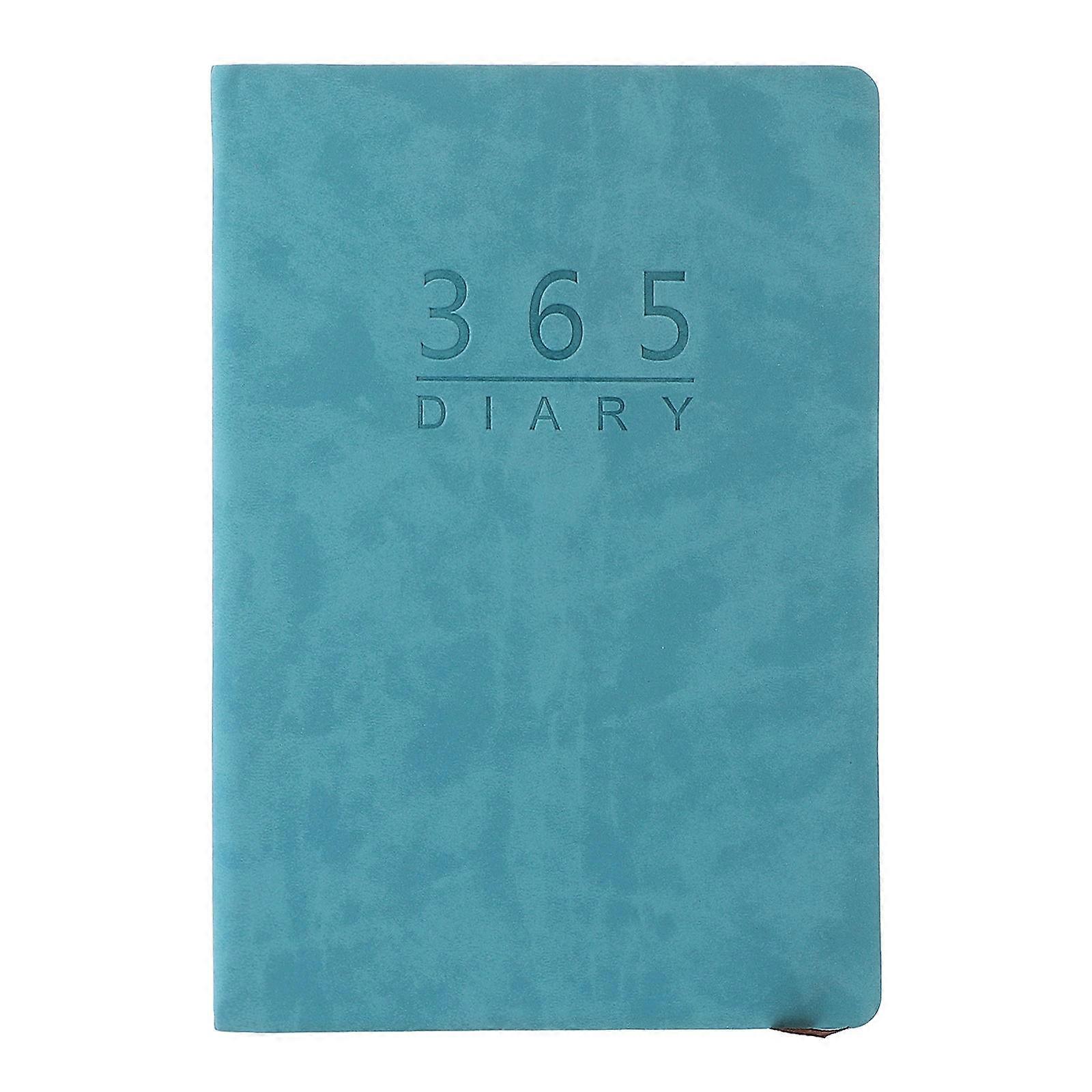 Blue Paper 2021 Schedule Book for Writing Daily Plans and Trips Lightweight Portable Notebook 6 x 8 inches