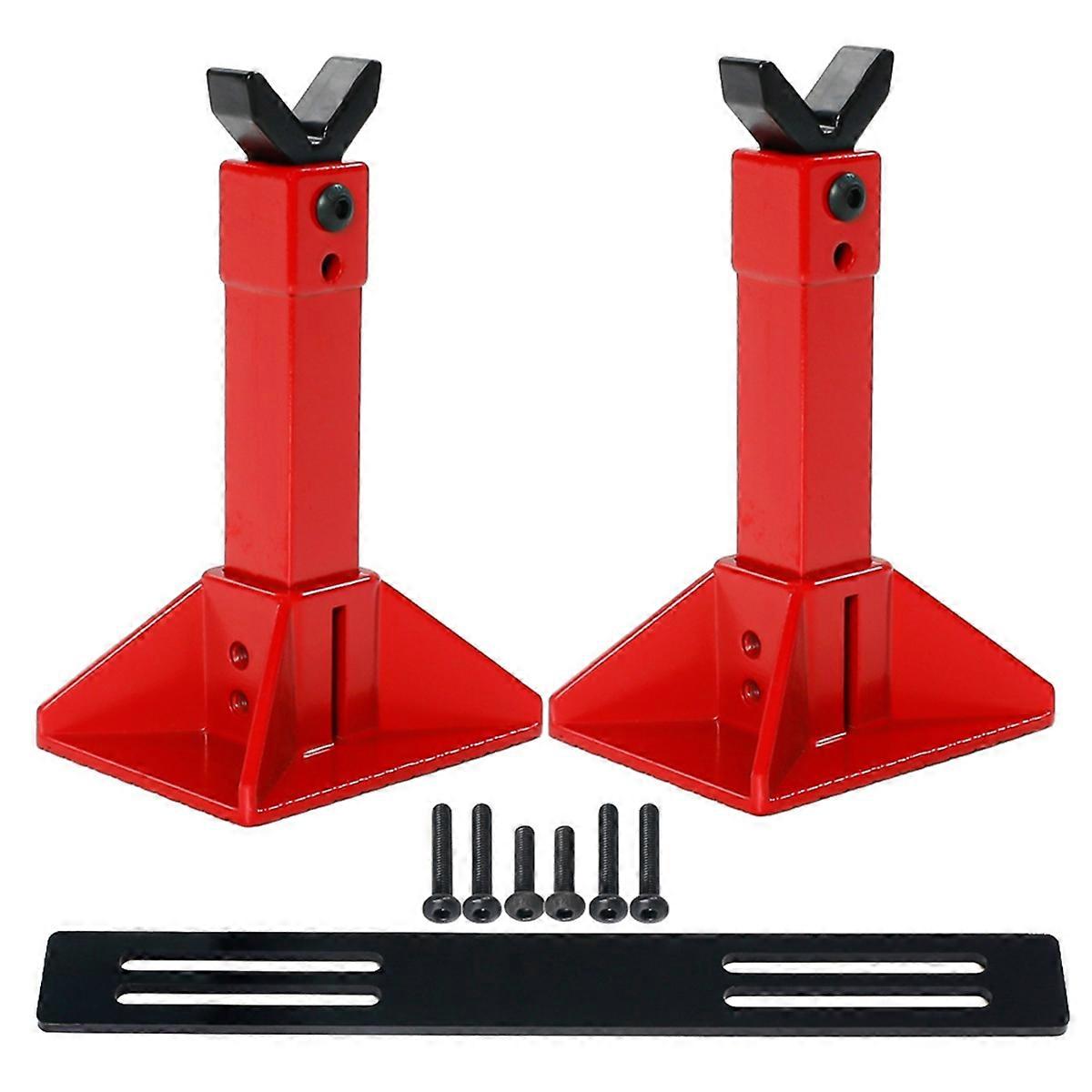RC Car Jack Stand, Aluminum Metal Jack Stand for 1/10 RC Crawler TRX4 SCX10 Redcat Vehicle Models