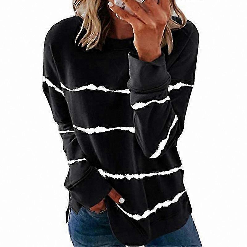 Women's Casual Solid Color Round Neck Long Sleeve Basic T-Shirt Top