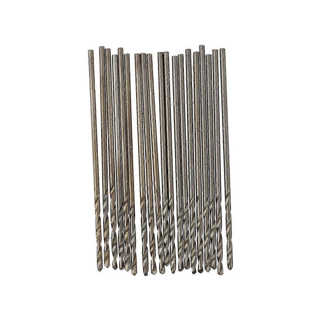 20 Pcs 30mm Long 0.8mm Dia HSS Twist Drill Bit