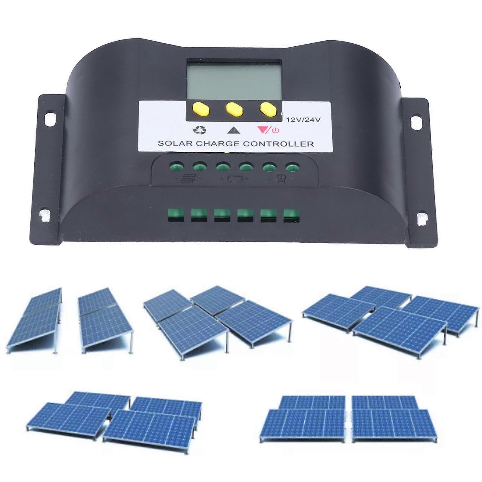 10A Intelligent Solar Charge Controller with LCD Timer Display