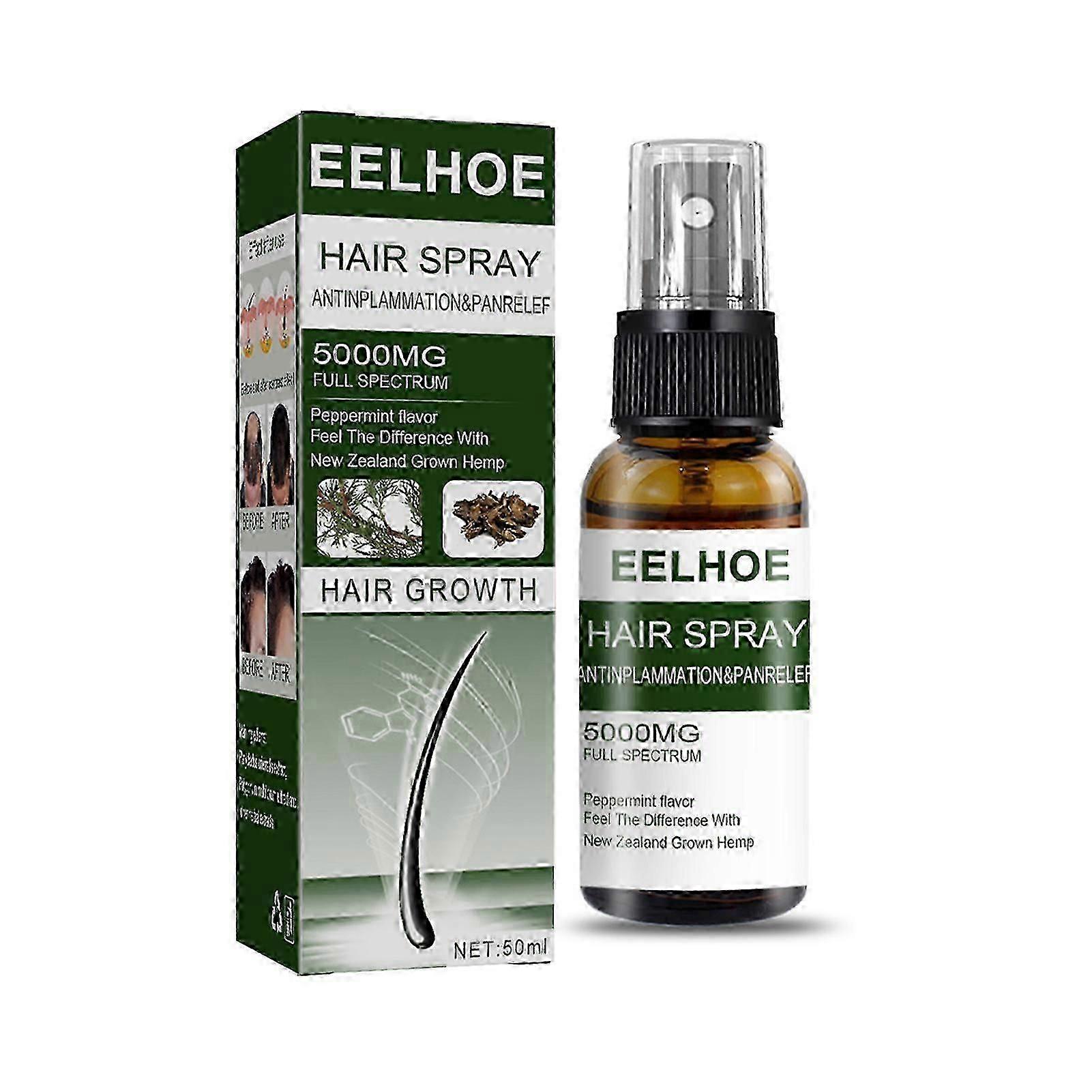 Polygonum Multiflorum and Ginger Hair Growth Serum Spray for Deep Scalp Nourishment and Regrowth