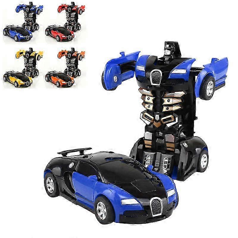Mini Auto Deformation Robotbil - 2 i 1 Robotbilmodel - Transformerende Billegetøj