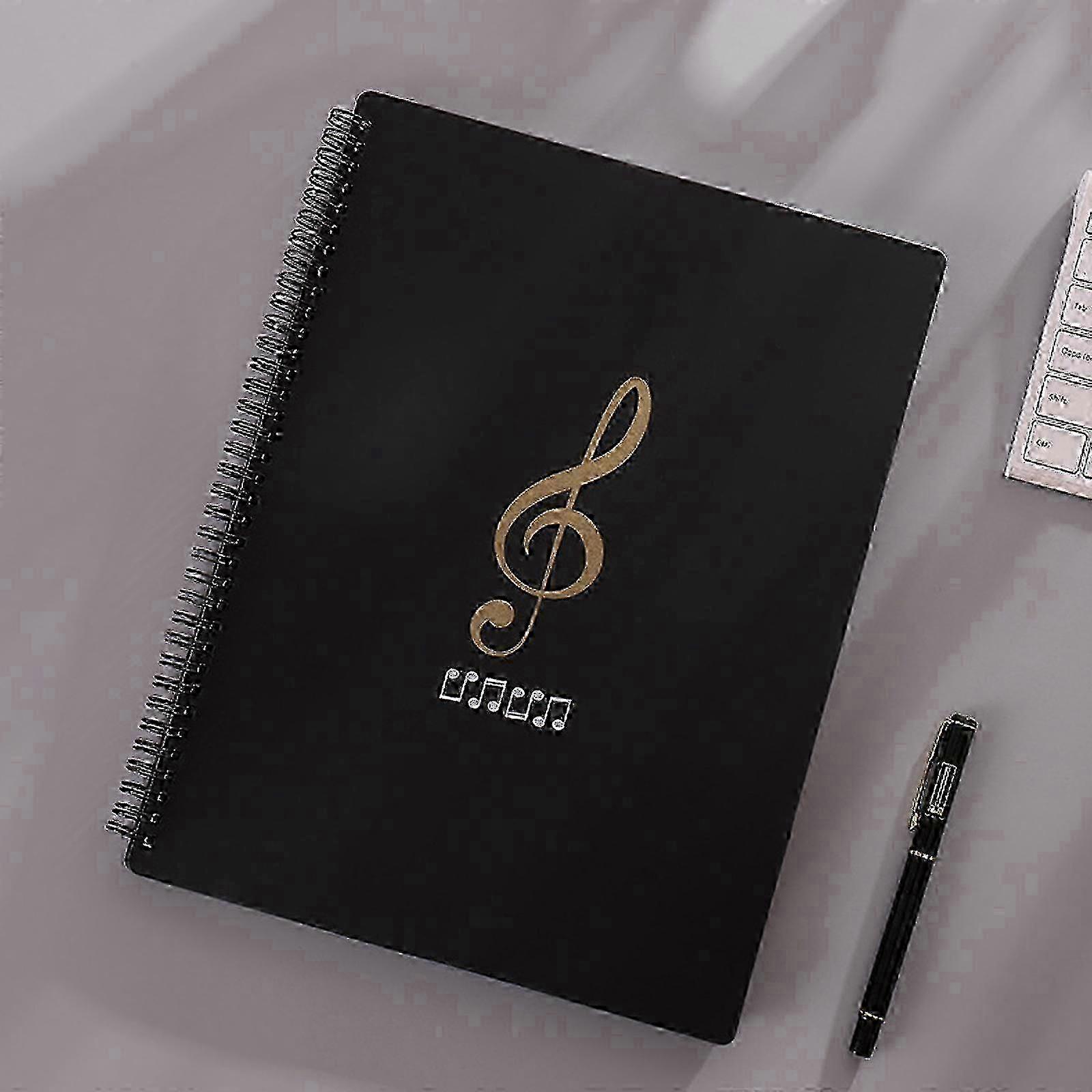 A4 Size Music Sheet Folder, 20 Pages Music File Folder, Multilayer Insert Folder Transparent Documents Holder