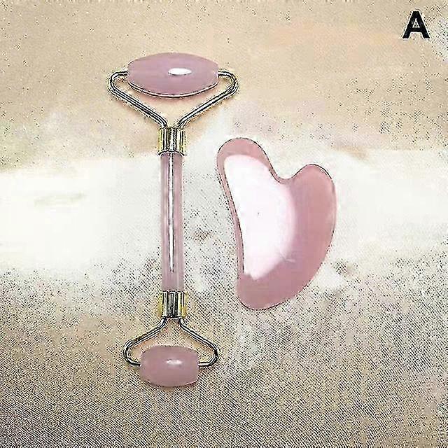 2pcs/set Face Spa Massager Neck Roller Gua Sha Scraper Board Face Lift Up Wrinkle Remover Face Roller Scraper Set