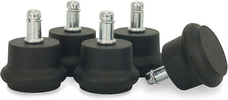 Universal Fixed Feet for Office Chairs - Black - Set of 5