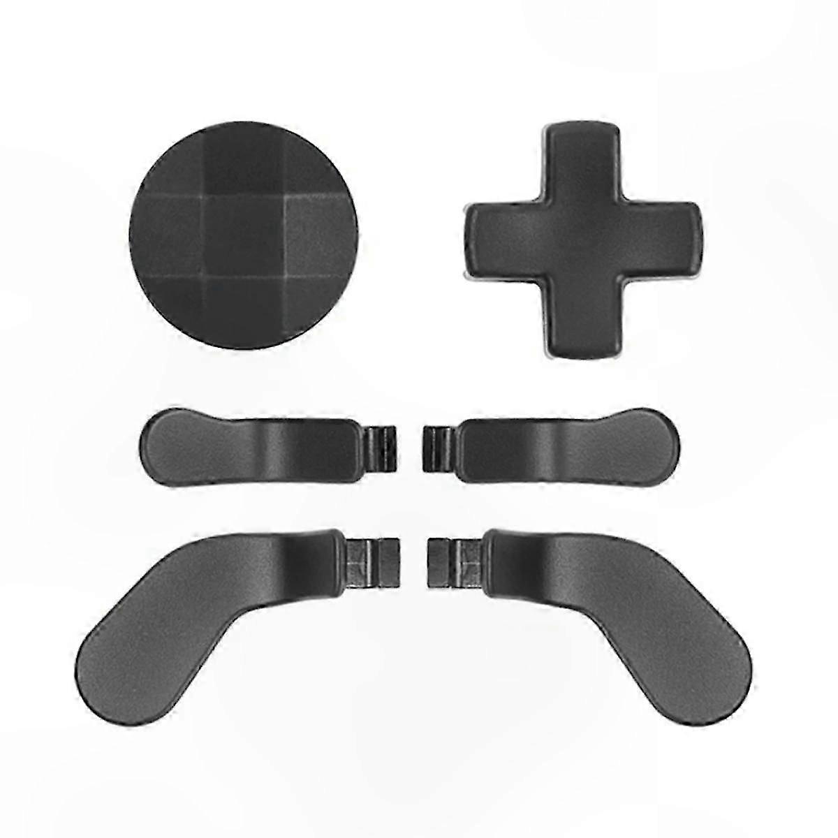 6PCS Metal Gaming Controller Parts Set for Elite Series 2, Includes 4 Paddles and 2 D-Pad Replacement Components C