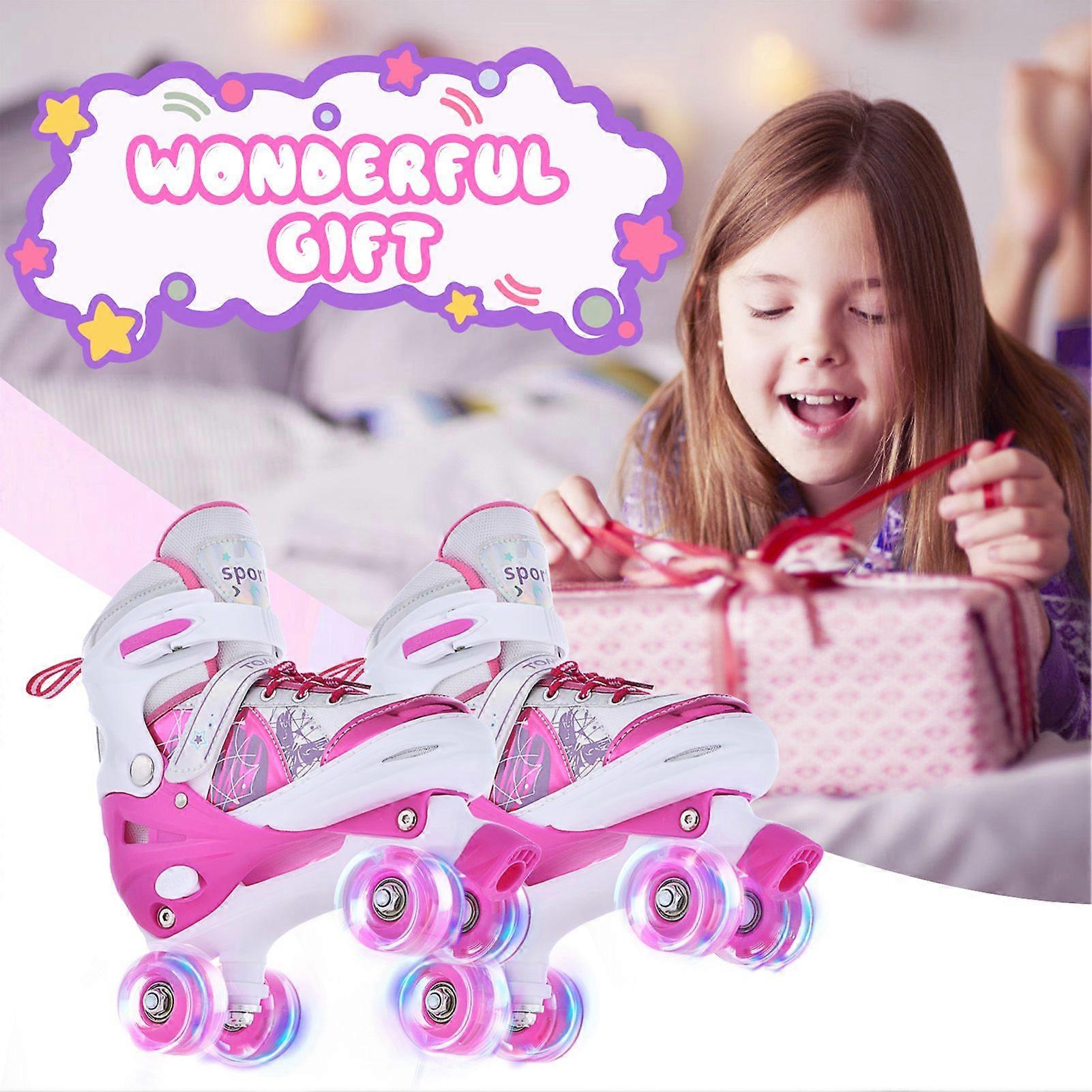 Roller Skates for Girls Boys for Kids 4 Size Adjustable Light Up