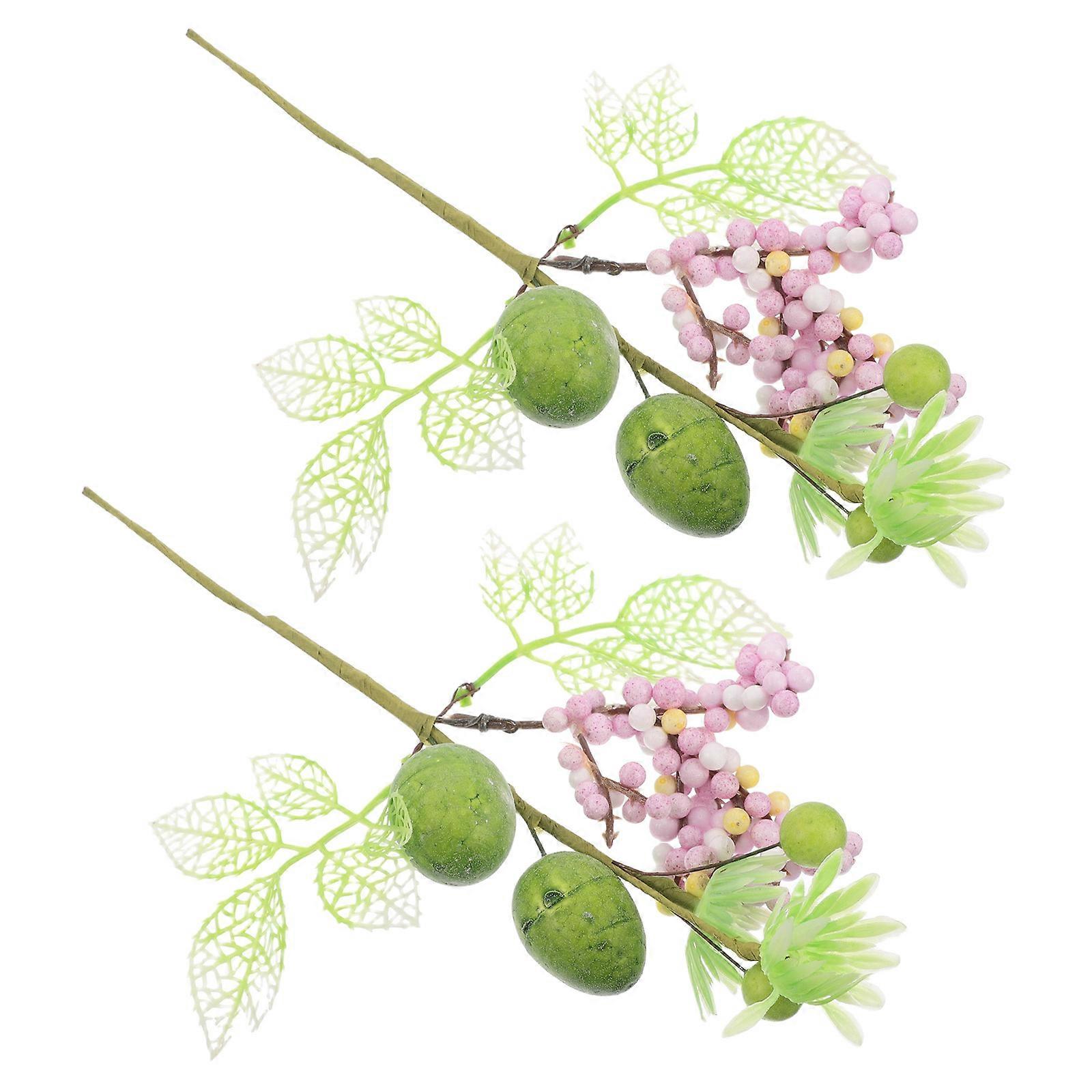 Easter Floral Picks Artificial Egg Branches for Table Centerpiece 8Pcs