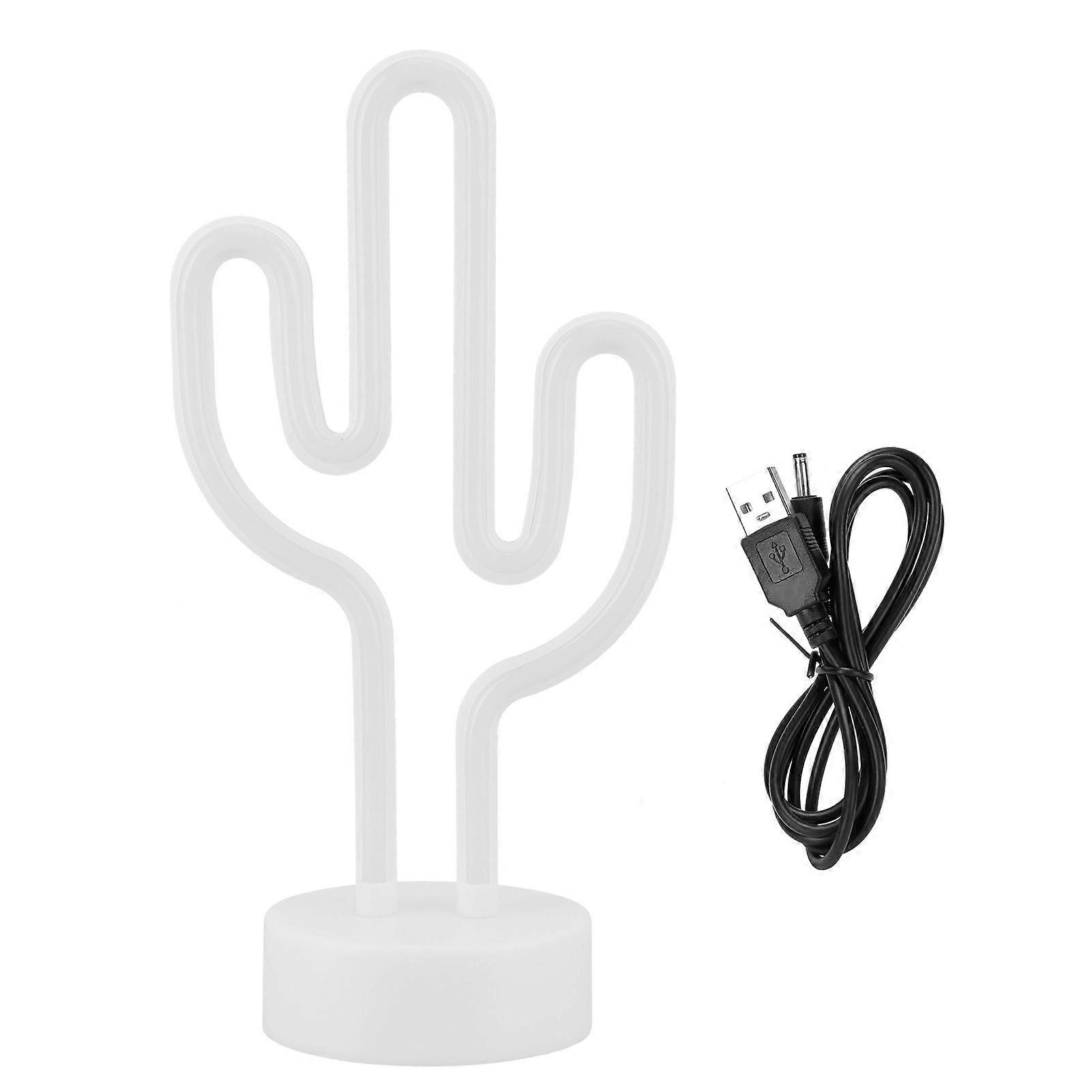 Cactus Shape Neon Light LED Neon Sign Decor for Kids Room Decoration USB/Battery Powered