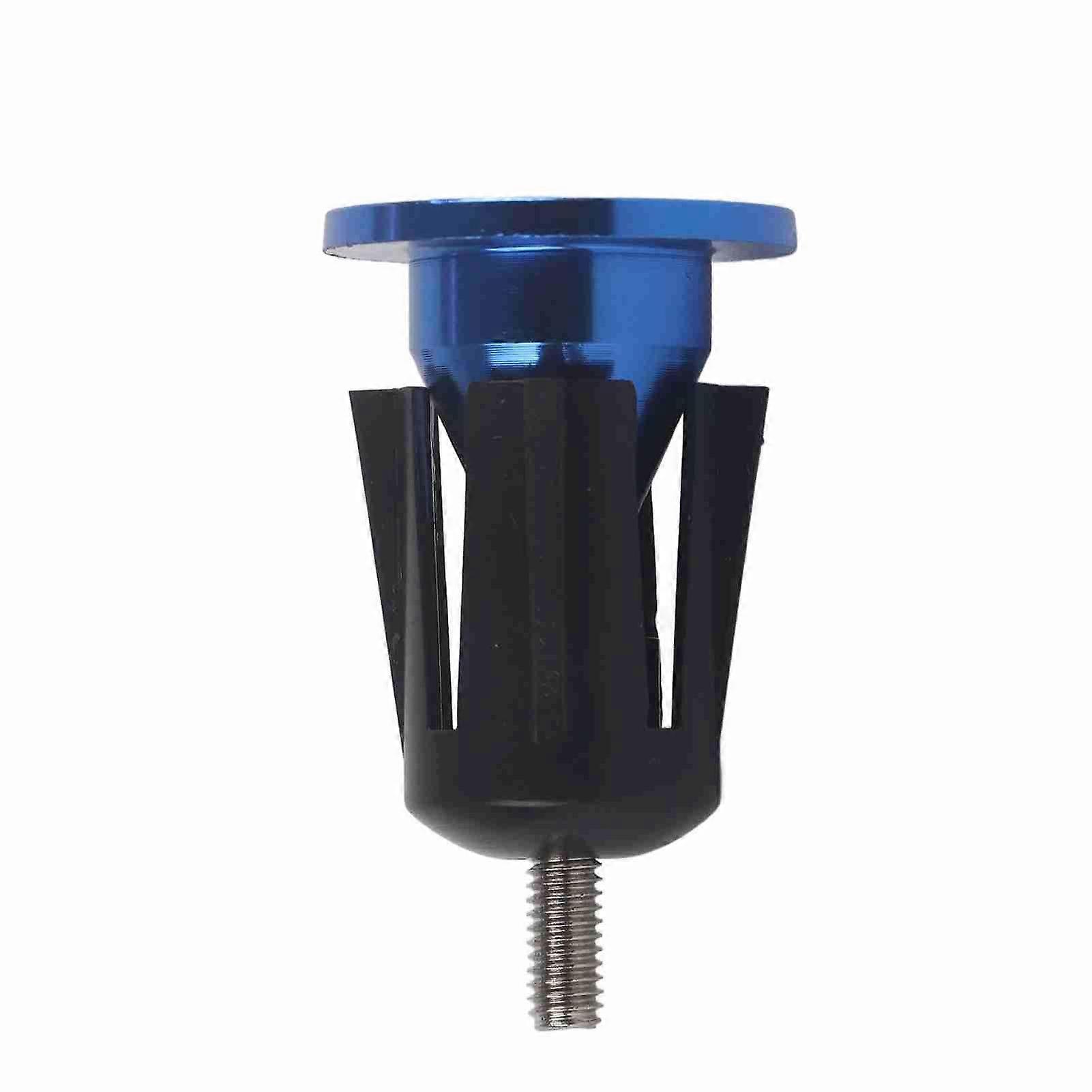 1 Pair Aluminum Alloy Bike Bicycle Handlebar Handle Grip Bar End Plug Cap Parts(Blue)