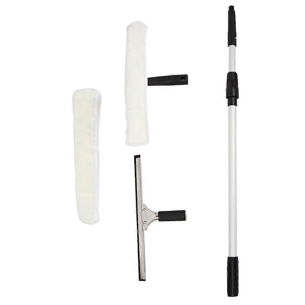 Extendable Window Cleaner 1Set Assorted Color Stainless Steel for Adult Using Versatile Use