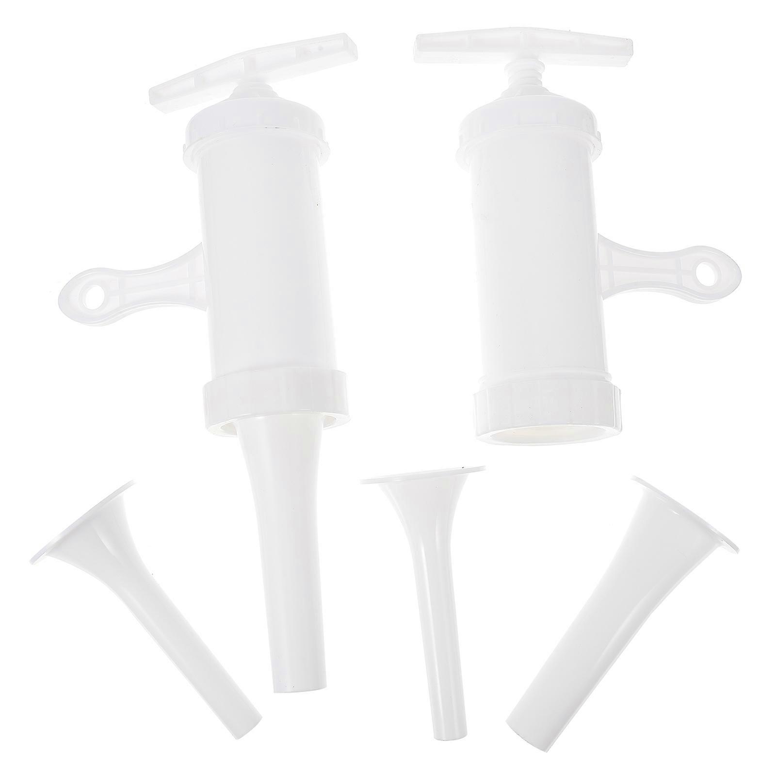 Sausage Making Tools Manual White 2Sets Plastic Effortless-Stuffing for Home Use