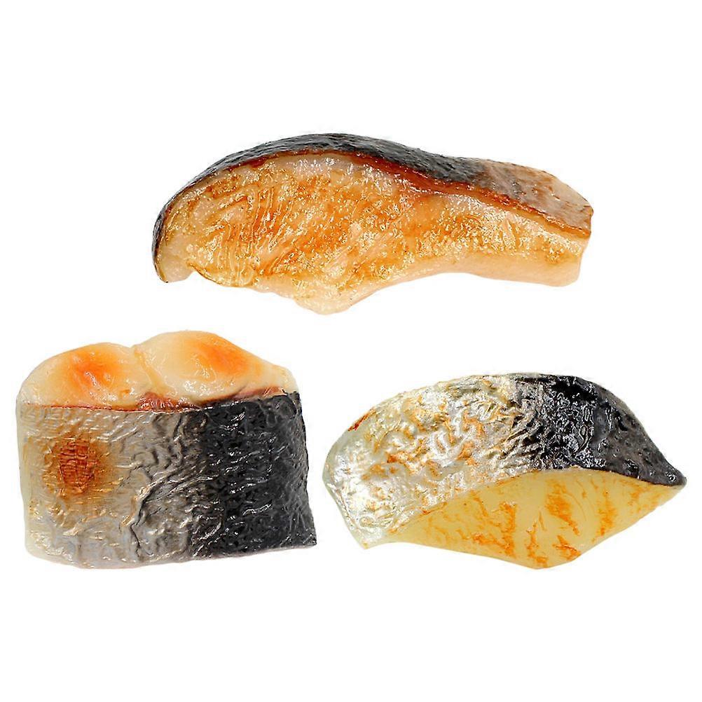 Lifelike Fish Blocks Model for Decorating Simulation Seafood 3Pcs