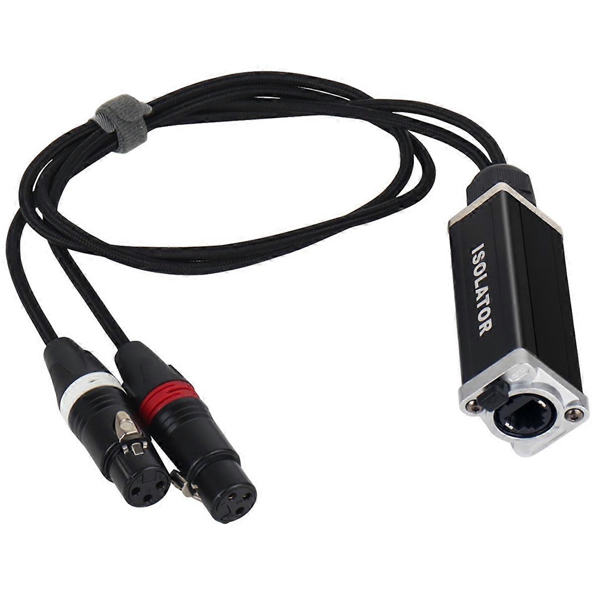 2 Channel XLR Network Cable Extender Network Signal Extender 3Pin XLR Female to RJ45 Ethernet Exten